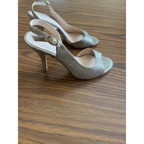 Nine West Bankhead open toed sparkly sling back heels size 6M - Picture 4 of 8